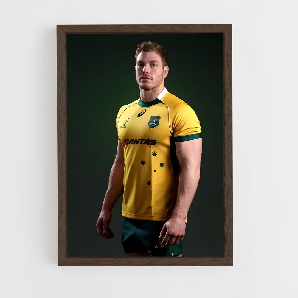 Poster Le Champion en Jaune – affiche Rugby (vue 5)